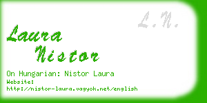 laura nistor business card